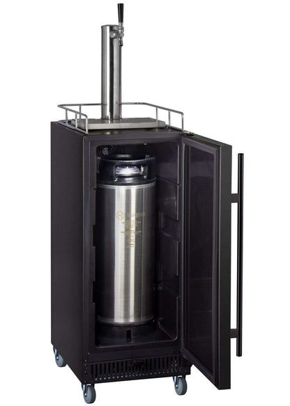 Kegco 15" Wide Kombucha Single Tap Commercial Kegerator - KOM15BBRNK
