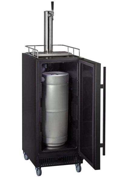 Kegco 15" Wide Kombucha Single Tap Commercial Kegerator - KOM15BBRNK
