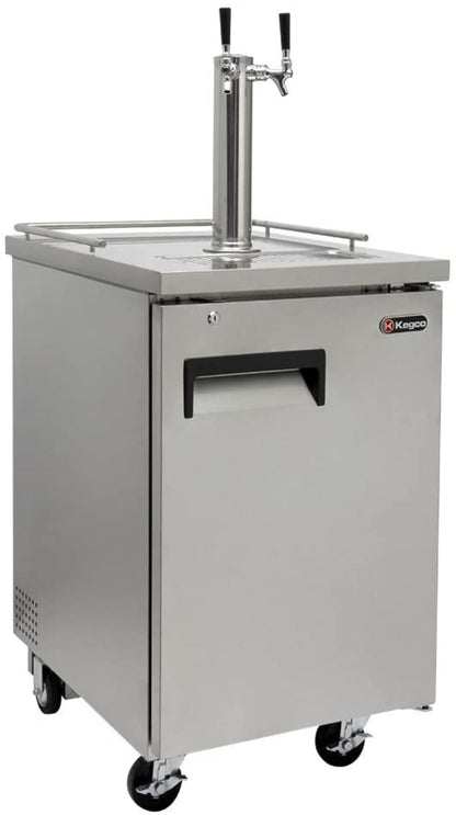 Kegco 24" Wide Cold Brew Coffee SilverCommercial Kegerator - ICXCK-1S-1