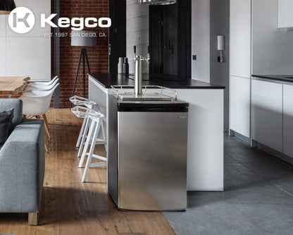 Kegco 20" Wide Cold Brew Coffee Single Tap Stainless Steel Single Tap Kegerator - ICK19S-1NK