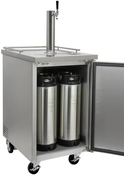 Kegco 24" Wide Cold Brew Coffee SilverCommercial Kegerator - ICXCK-1S-1