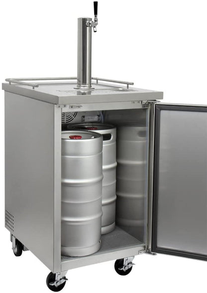 Kegco 24" Wide Cold Brew Coffee SilverCommercial Kegerator - ICXCK-1S-1