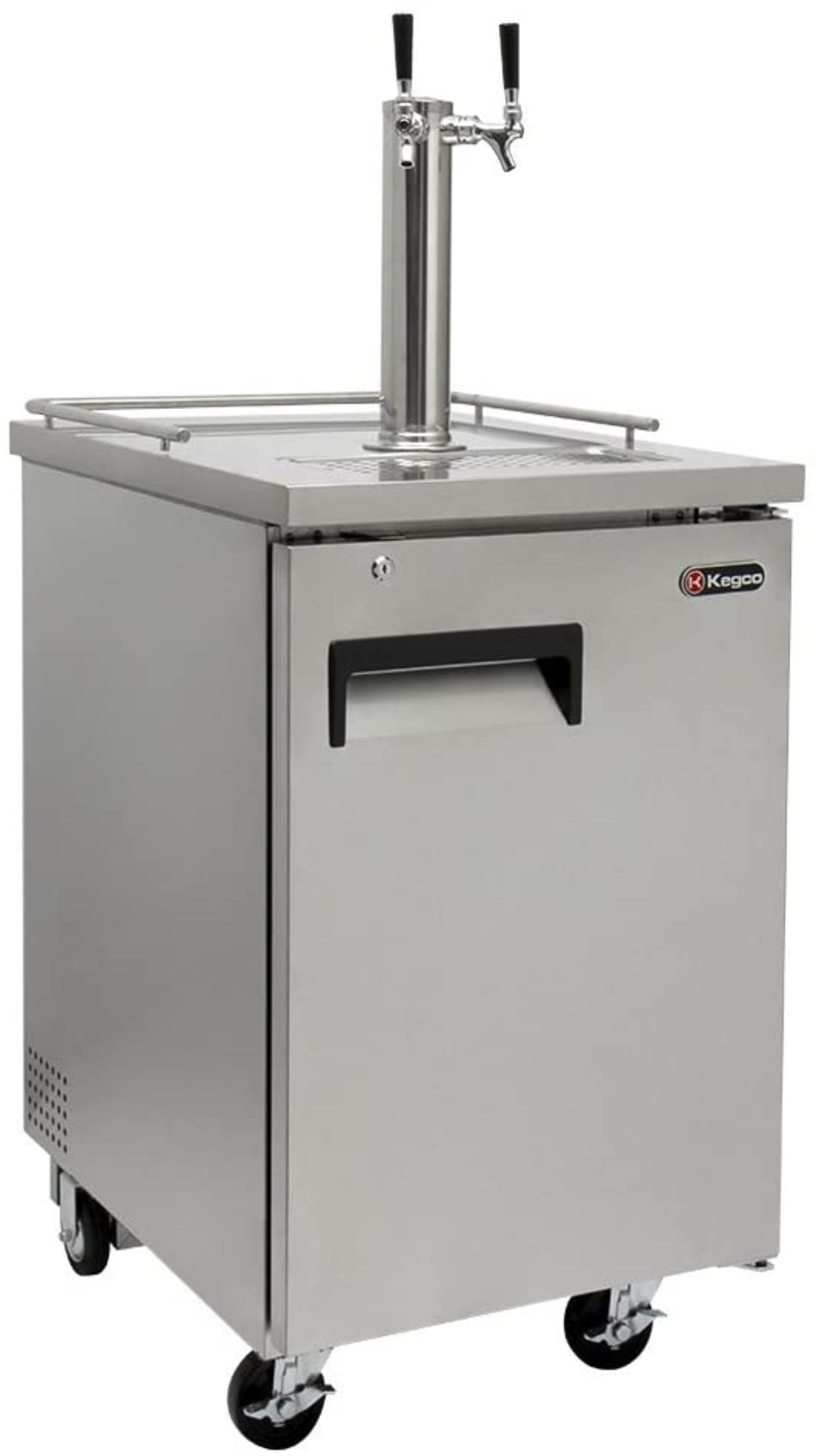Kegco 24" Wide Cold Brew Coffee SilverCommercial Kegerator - ICXCK-1S-1