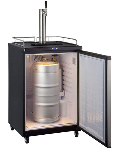 Kegco 24" Wide Cold Brew Coffee Single Stainless Steel Commercial/Residential Kegerator - ICZ163S-1NK