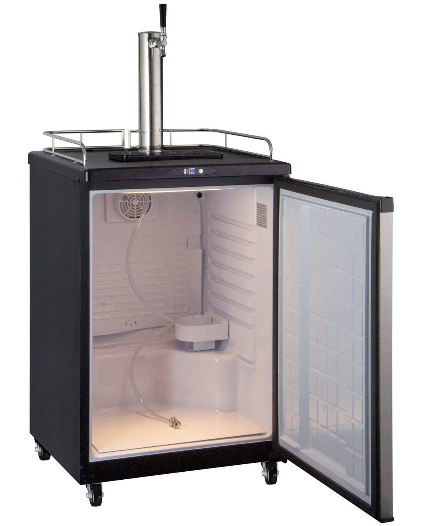 Kegco 24" Wide Cold Brew Coffee Single Stainless Steel Commercial/Residential Kegerator - ICZ163S-1NK