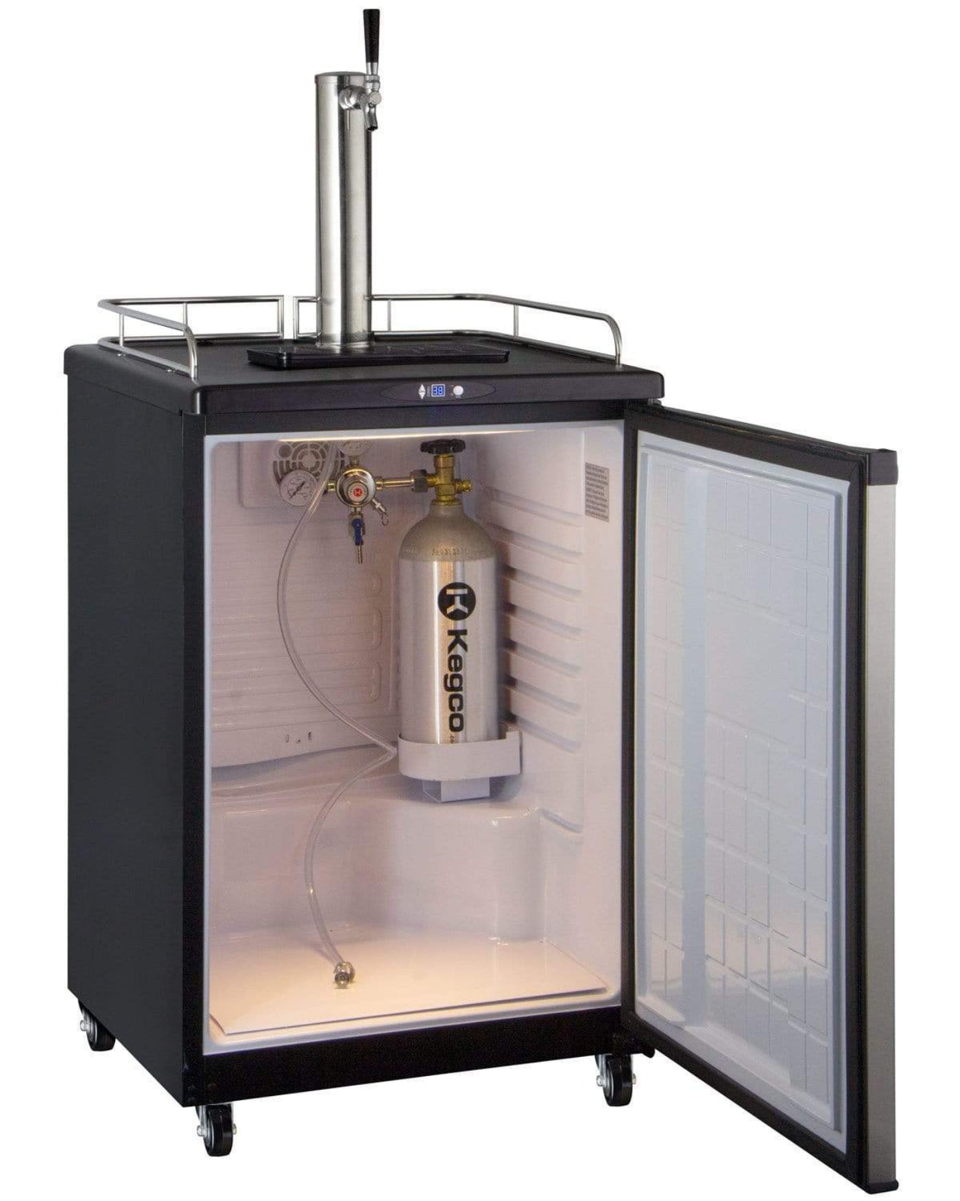 Kegco 24" Wide Cold Brew Coffee Single Stainless Steel Commercial/Residential Kegerator - ICZ163S-1NK