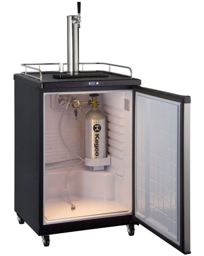 Kegco 24" Wide Cold Brew Coffee Single Stainless Steel Commercial/Residential Kegerator - ICZ163S-1NK