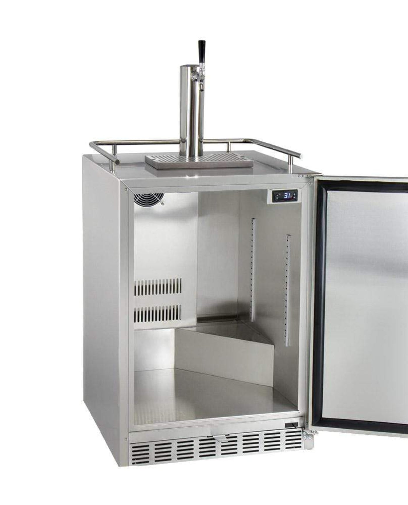 24" Wide Cold Brew Coffee Tap All Stainless Steel Outdoor Built-In Right Hinge Kegerator - ICHK38SSU-1