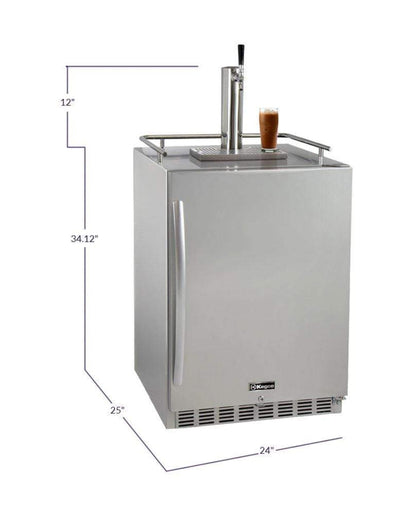 24" Wide Cold Brew Coffee Tap All Stainless Steel Outdoor Built-In Right Hinge Kegerator - ICHK38SSU-1