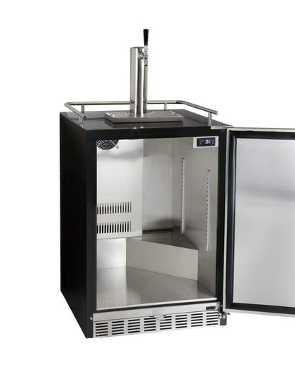 Kegco 24" Wide Cold Brew Coffee Tap Black Commercial Built-In Right Hinge Kegerator - ICHK38BSU-1