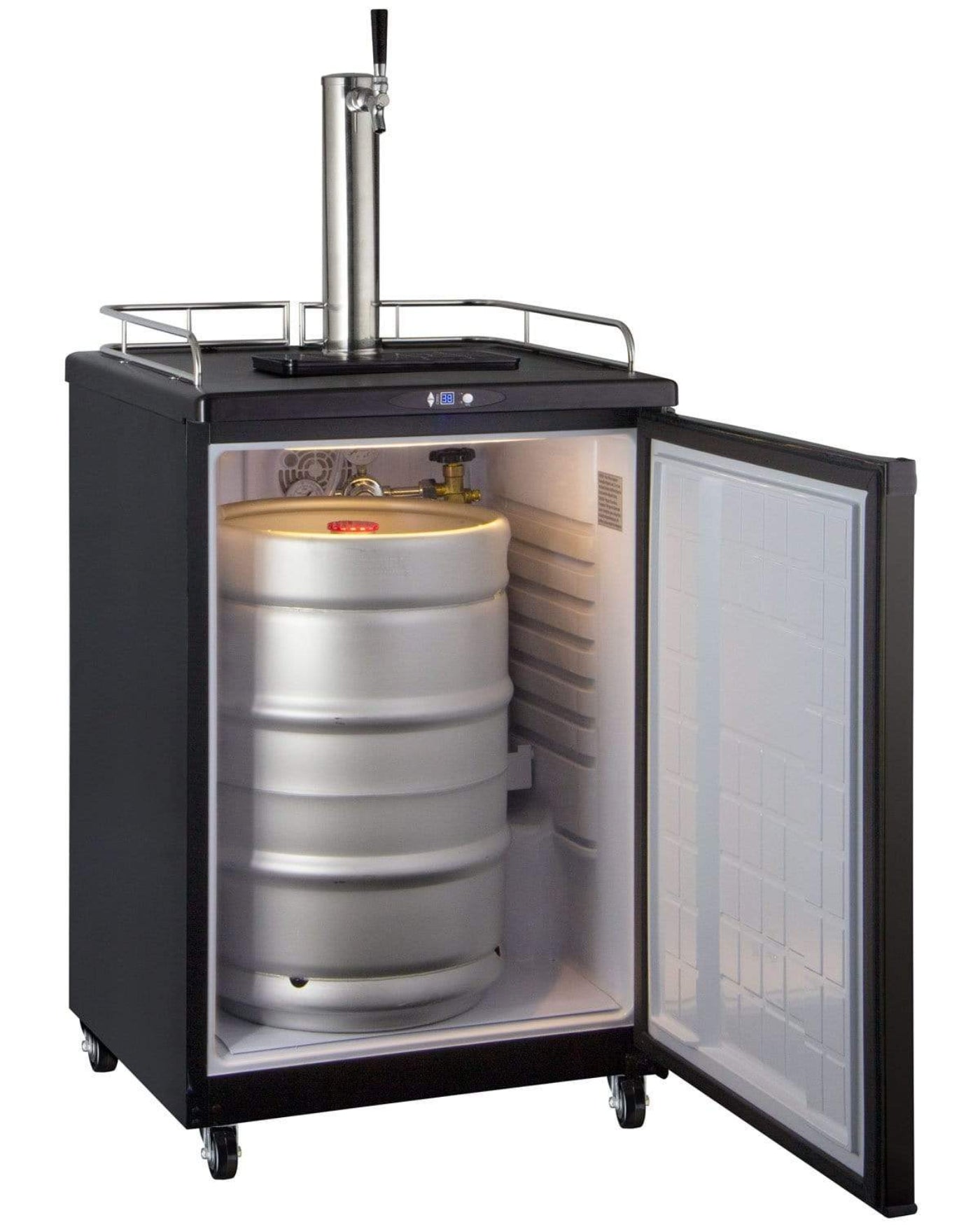 Kegco 24" Wide Cold Brew Coffee Tap Black Commercial/Residential Kegerator - ICZ163B-1NK