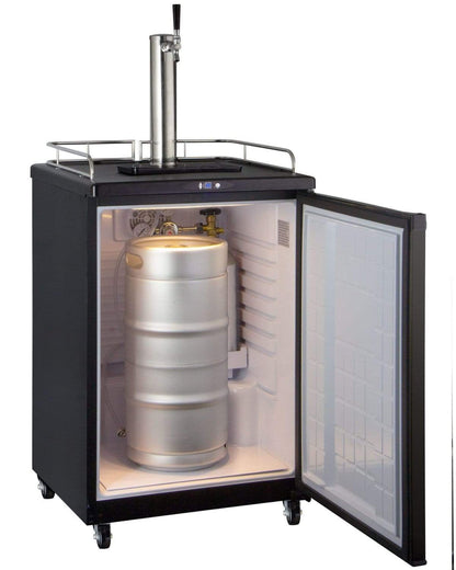 Kegco 24" Wide Cold Brew Coffee Tap Black Commercial/Residential Kegerator - ICZ163B-1NK