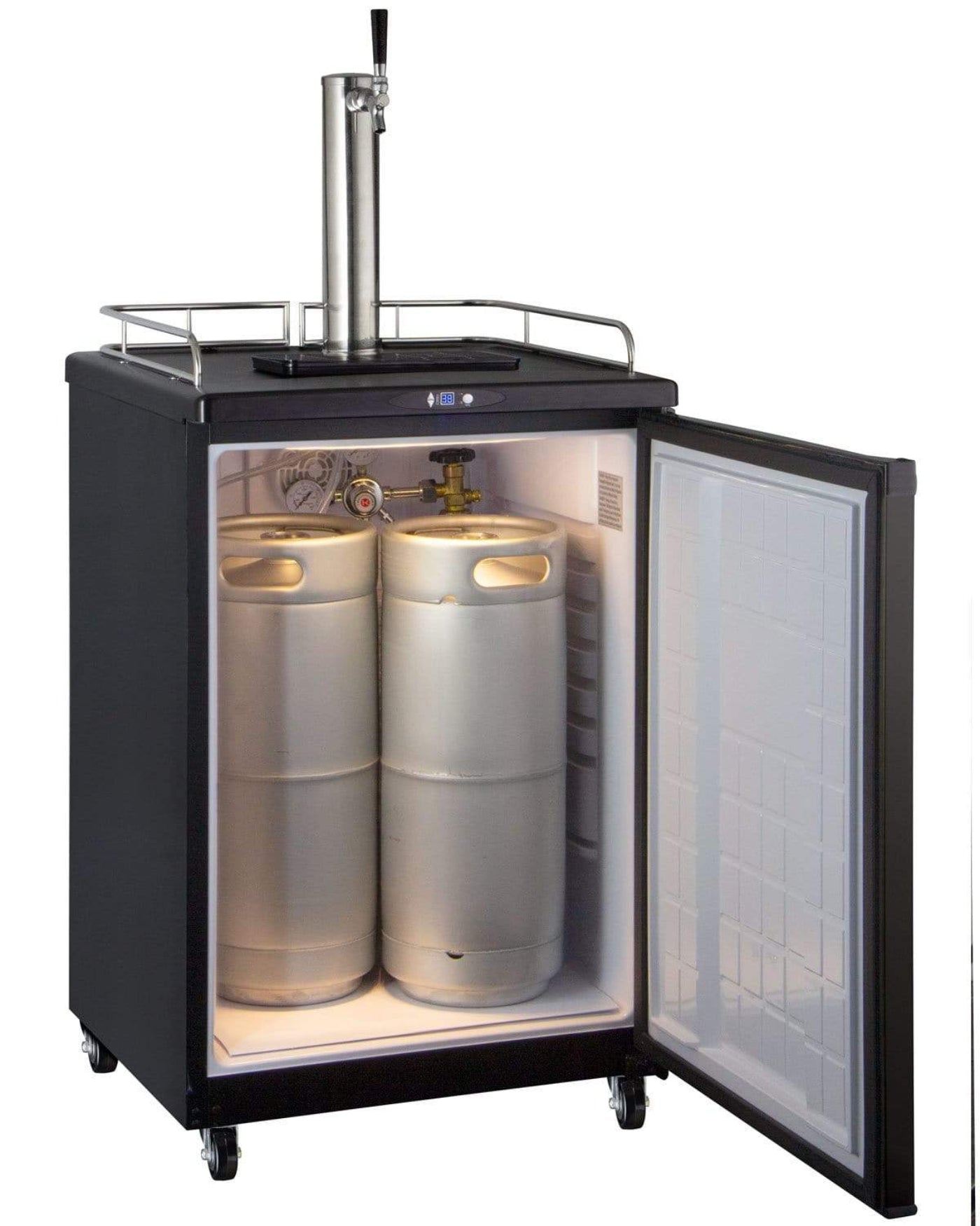Kegco 24" Wide Cold Brew Coffee Tap Black Commercial/Residential Kegerator - ICZ163B-1NK