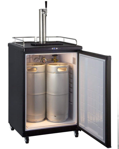 Kegco 24" Wide Cold Brew Coffee Tap Black Commercial/Residential Kegerator - ICZ163B-1NK