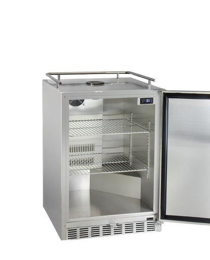 Kegco 24" Wide  Tap All Stainless Steel Outdoor Built-In Right Hinge Kegerator with Kit - HK38SSU-1