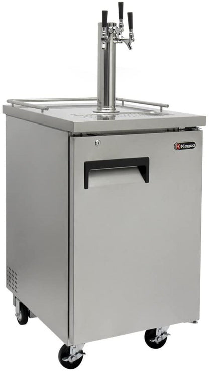 Kegco 24" Wide Cold Brew Coffee SilverCommercial Kegerator - ICXCK-1S-1