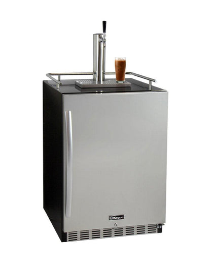 Kegco 24" Wide Cold Brew Coffee Tap Black Commercial Built-In Right Hinge Kegerator - ICHK38BSU-1