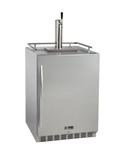 Kegco 24" Wide  Tap All Stainless Steel Outdoor Built-In Right Hinge Kegerator with Kit - HK38SSU-1