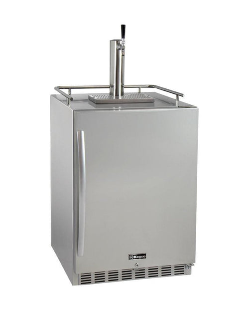 Kegco 24" Wide  Tap All Stainless Steel Outdoor Built-In Right Hinge Kegerator with Kit - HK38SSU-1