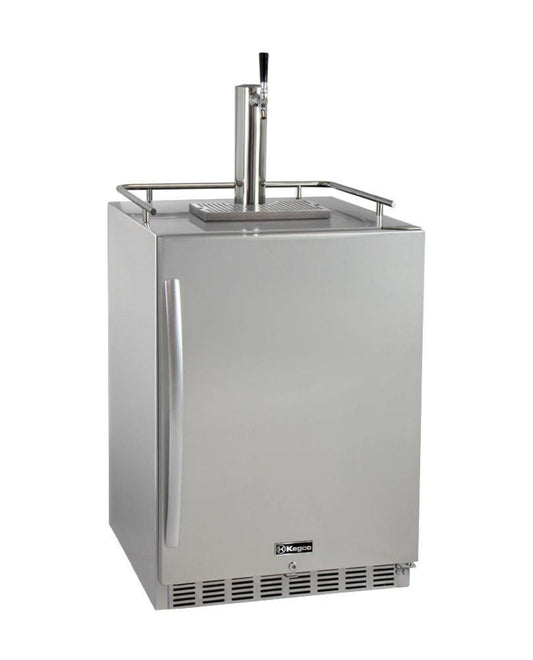 Kegco 24" Wide  Tap All Stainless Steel Outdoor Built-In Right Hinge Kegerator with Kit - HK38SSU-1