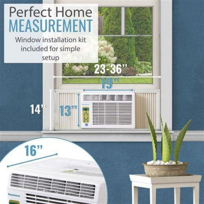Keystone 8,000 BTU Window-Mounted Air Conditioner with Follow Me LCD Remote Control | - KSTAW08BE