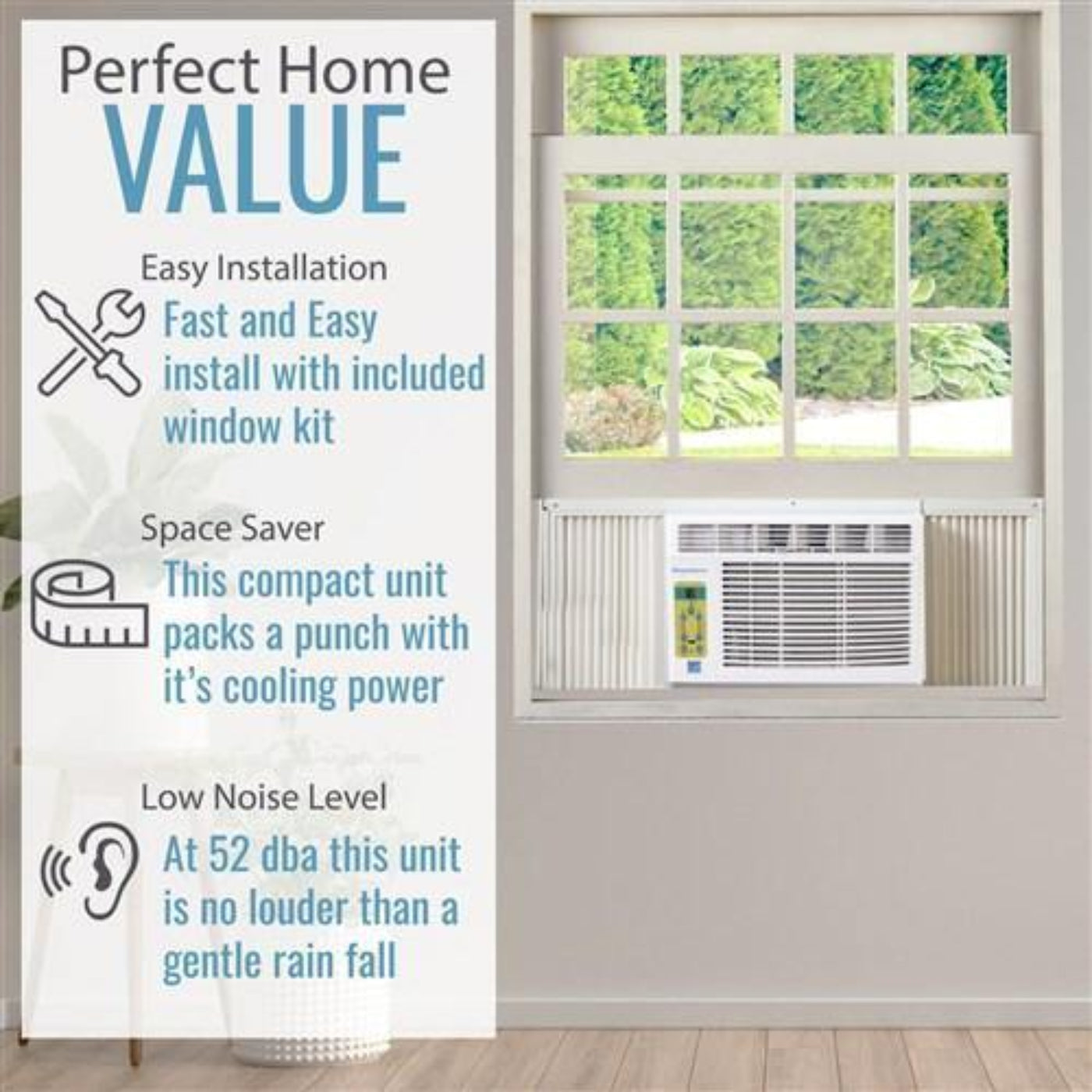 Keystone Energy Star 12,000 BTU Window-Mounted Air Conditioner with Follow Me LCD Remote Control  -  KSTAW12CE