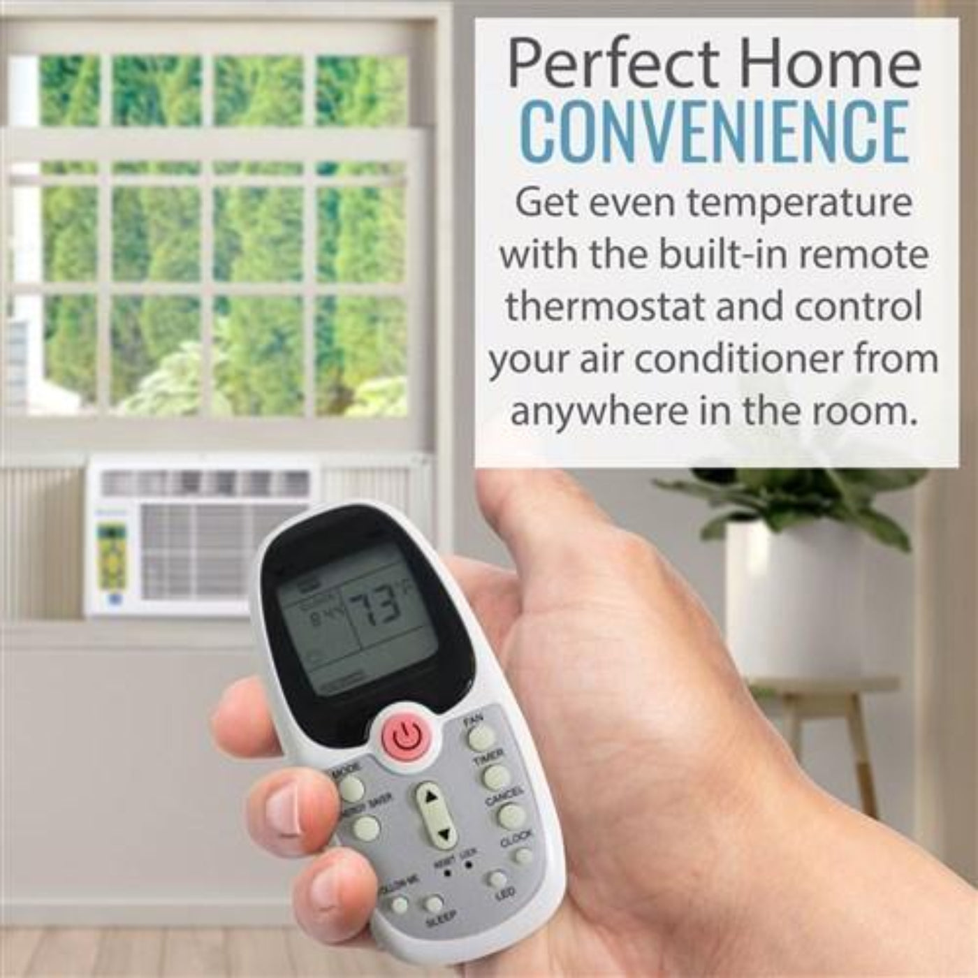Keystone Energy Star 12,000 BTU Window-Mounted Air Conditioner with Follow Me LCD Remote Control  -  KSTAW12CE