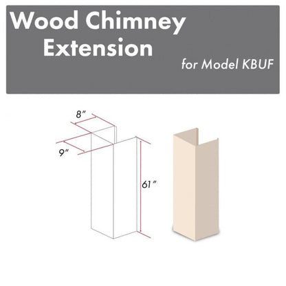 ZLINE 61 in. Wooden Chimney Extension for Ceilings up to 12.5 ft, -  KBUF-E