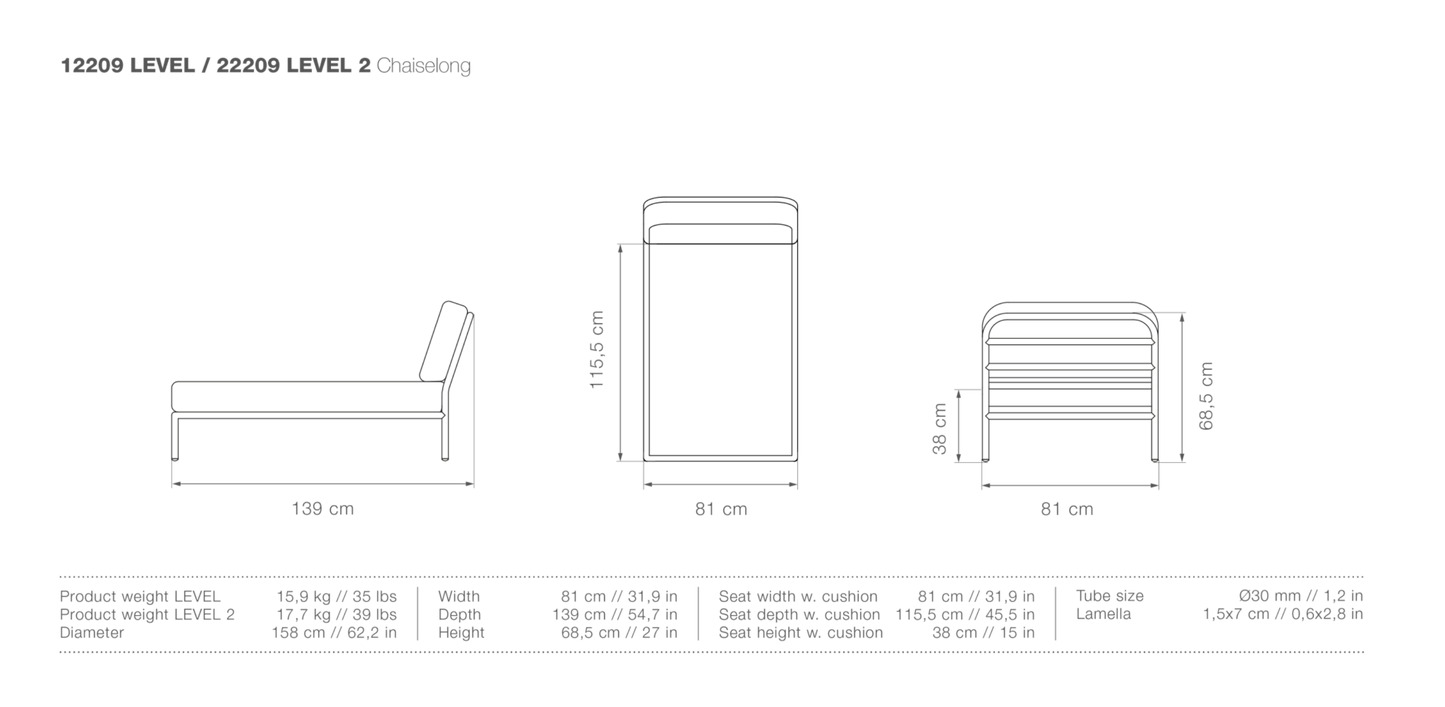 HOUE LEVEL Outdoor Chaiselong - Procure Décor