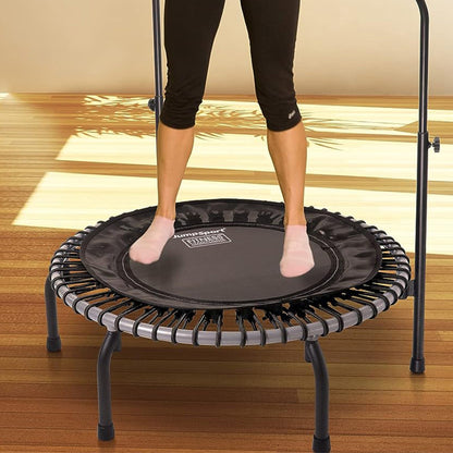 Disc-O-Bed JumpSport 350i 39" Fitness Trampoline and Handle Bar with 30 Adjustable Bungees - 323353