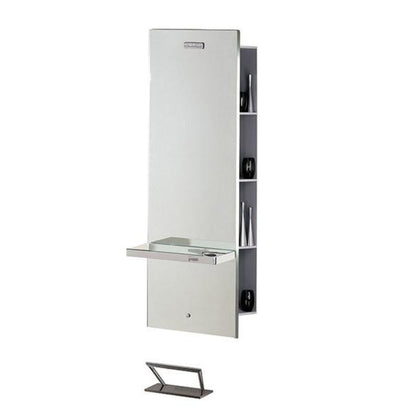 Lunar Mirror Styling Station w/ Storage Salon Ambience - SA-MI-370 W/ SERVER
