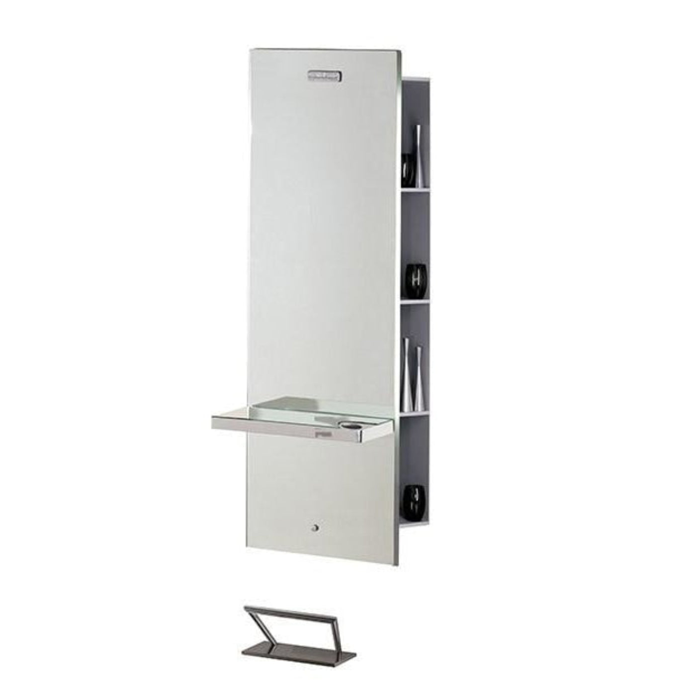 Lunar Mirror Styling Station w/ Storage Salon Ambience - SA-MI-370 W/ SERVER