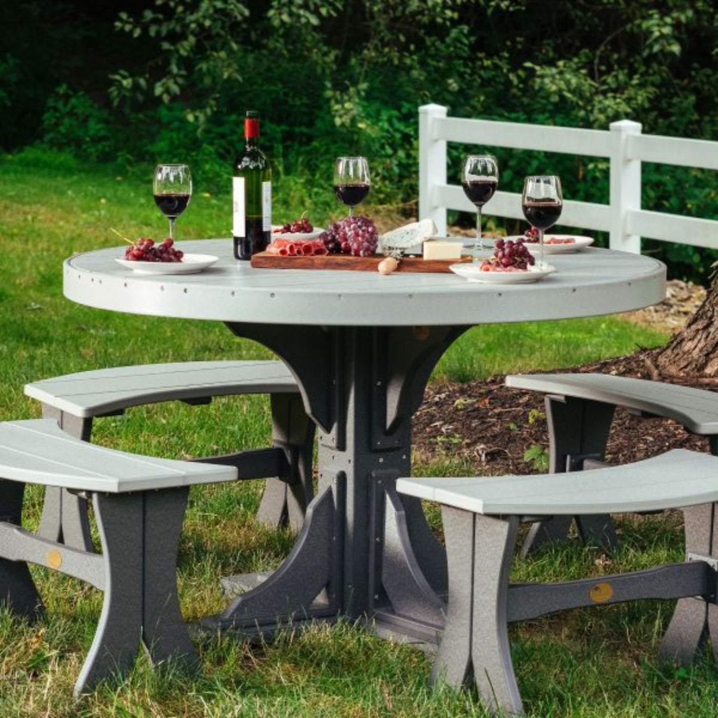 LuxCraft 4' Poly Round Table - P4RTDHBK