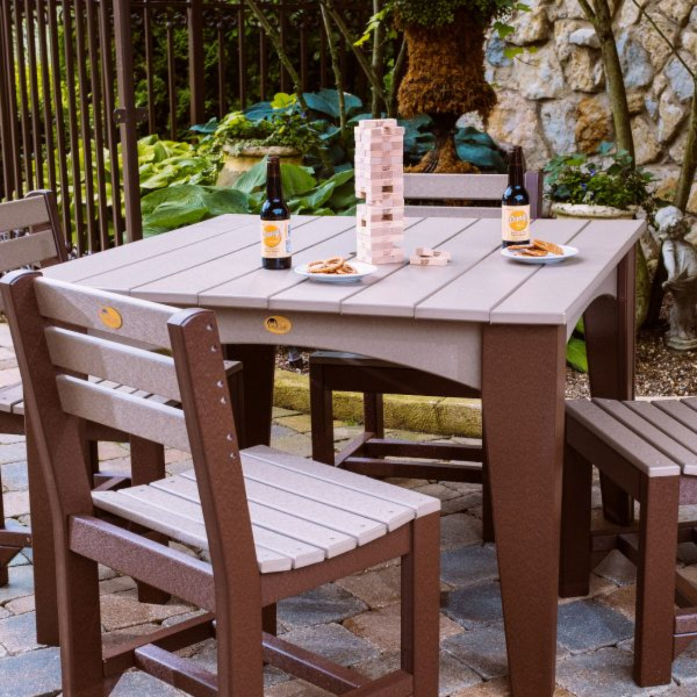 LuxCraft Island Poly Dining Table (44" Square) - IDT44SBK