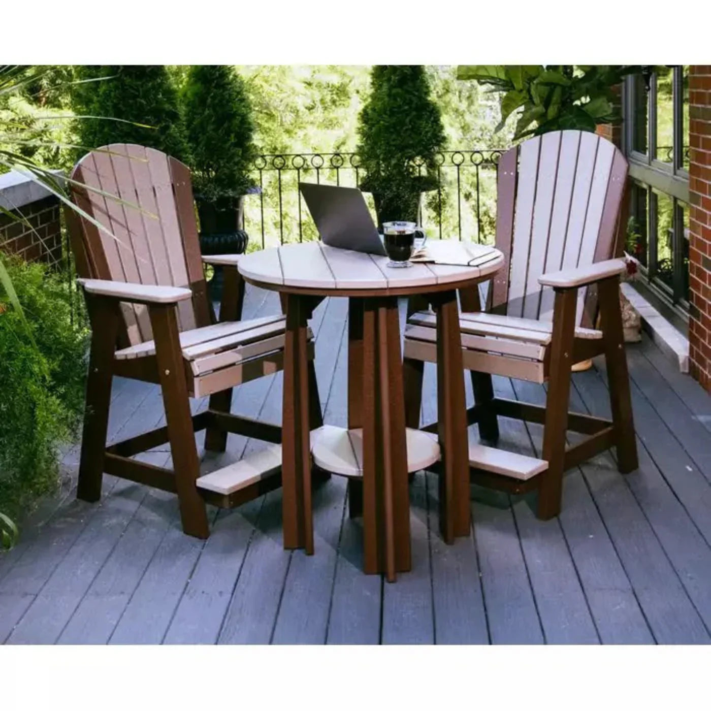 LuxCraft Poly Counter Height 36" Balcony Table - PBATABB
