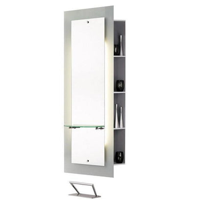Salon Ambience Lyon Mirror Styling Station w/ Storage - SA-MI-050 W/ SERVER