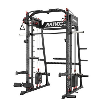 Mikolo Fitness M4-2.0 Elite All-In-One Workout Smith Gym Machine with Dual Weight Stacks  - DM-M8-WS