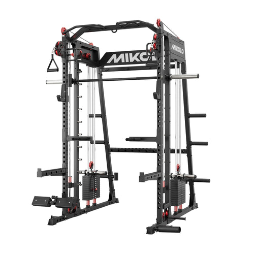 Mikolo Fitness M4-2.0 Elite All-In-One Workout Smith Gym Machine with Dual Weight Stacks  - DM-M8-WS