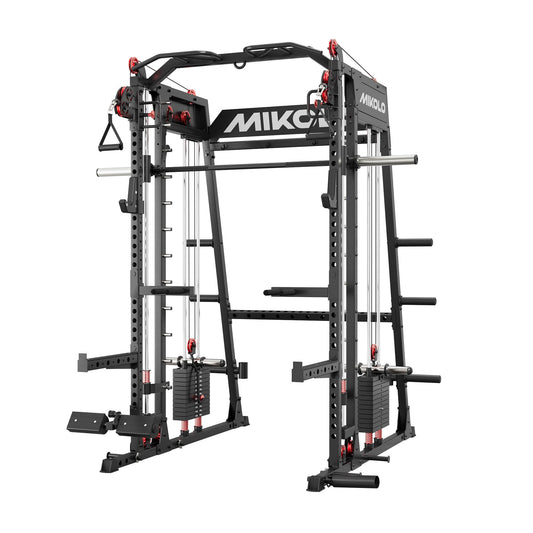 Mikolo Fitness M4-2.0 Elite All-In-One Workout Smith Gym Machine with Dual Weight Stacks  - DM-M8-WS