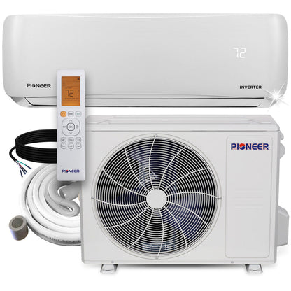 Pioneer 18,000 BTU 19 SEER2 Ductless Mini-Split Inverter+ Air Conditioner Heat Pump System Full Set 230V - WYS018GMFI20RL-10