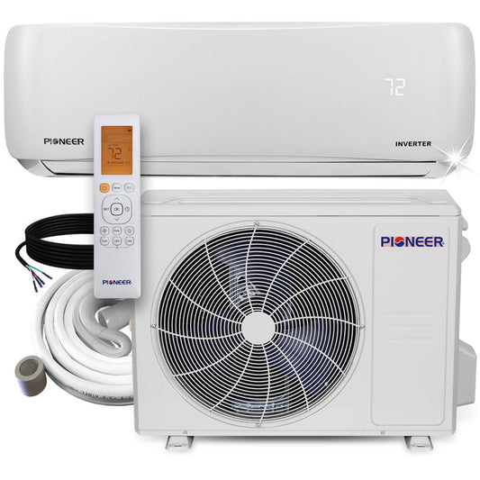 Pioneer 18,000 BTU 19 SEER2 Ductless Mini-Split Inverter+ Air Conditioner Heat Pump System Full Set 230V - WYS018GMFI20RL-10