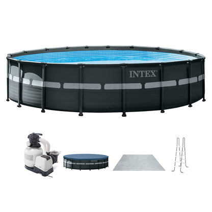 INTEX Ultra XTR 18ft x 52in Round Frame Above Ground Swimming Pool Set with Pump