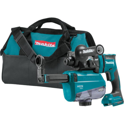 Makita 18V LXT️ 11/16in AVT️ SDS Plus Rotary Hammer Kit with HEPA Dust Extractor (Bare Tool) - XRH12ZW