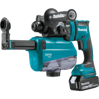 Makita (XRH12TW) 18V LXT️ BR 11/16in AVT SDS-Plus Rotary Hammer Kit with HEPA Dust Extractor - XRH12TW