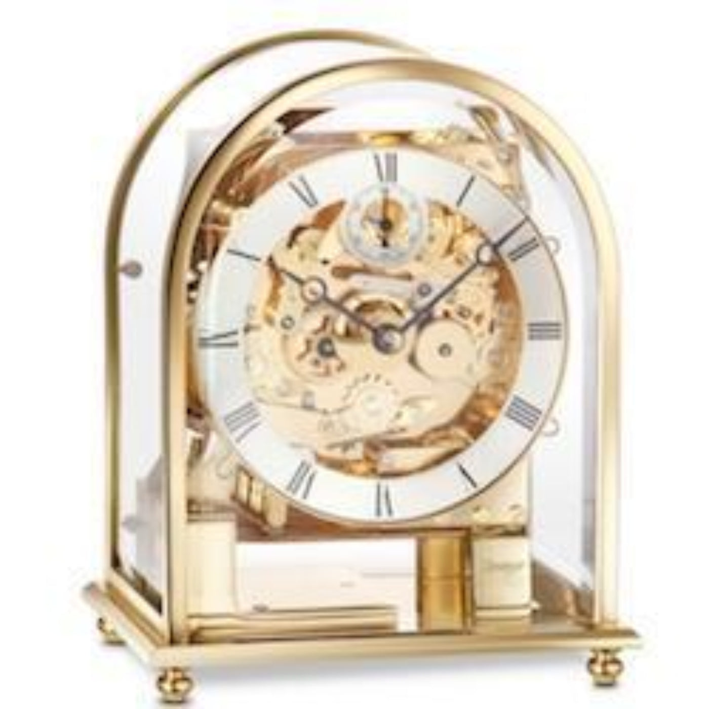 Kieninger Clocks  Melodika Carriage Mantel Clock, Triple Chimes, Brass - MM 1226-01-04