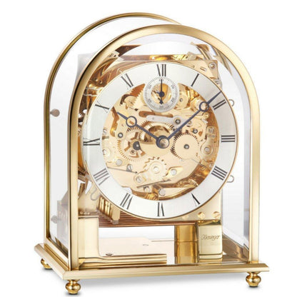 Kieninger Clocks  Melodika Carriage Mantel Clock, Triple Chimes, Brass - MM 1226-01-04