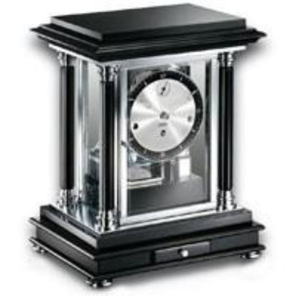 Kieninger Clocks Artemis Classical Mantel Clock, Piano Black & Silver Dial - MM 1246-96-02