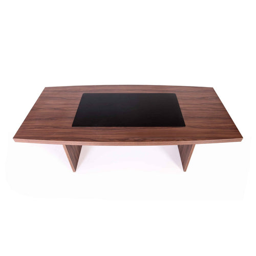 Casa Mare MAXIMUS 82″ Meeting & Conference Table Walnut & Black - MAXIMUS-82WB-MT