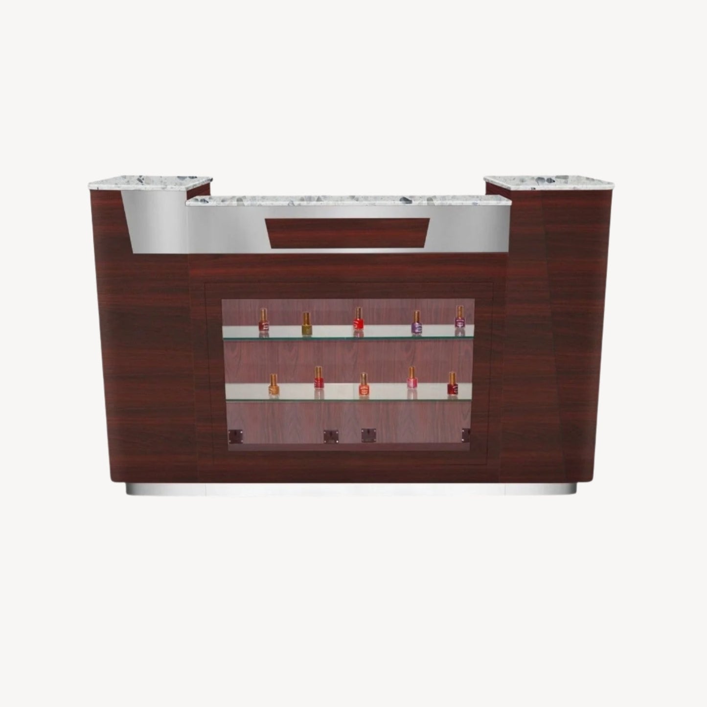 Mayakoba AVON I Reception Desk With Glass Display - JAT-NRTBL-964-KIT