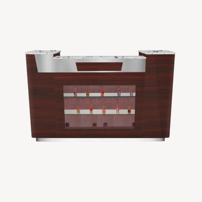 Mayakoba AVON I Reception Desk With Glass Display - JAT-NRTBL-964-KIT